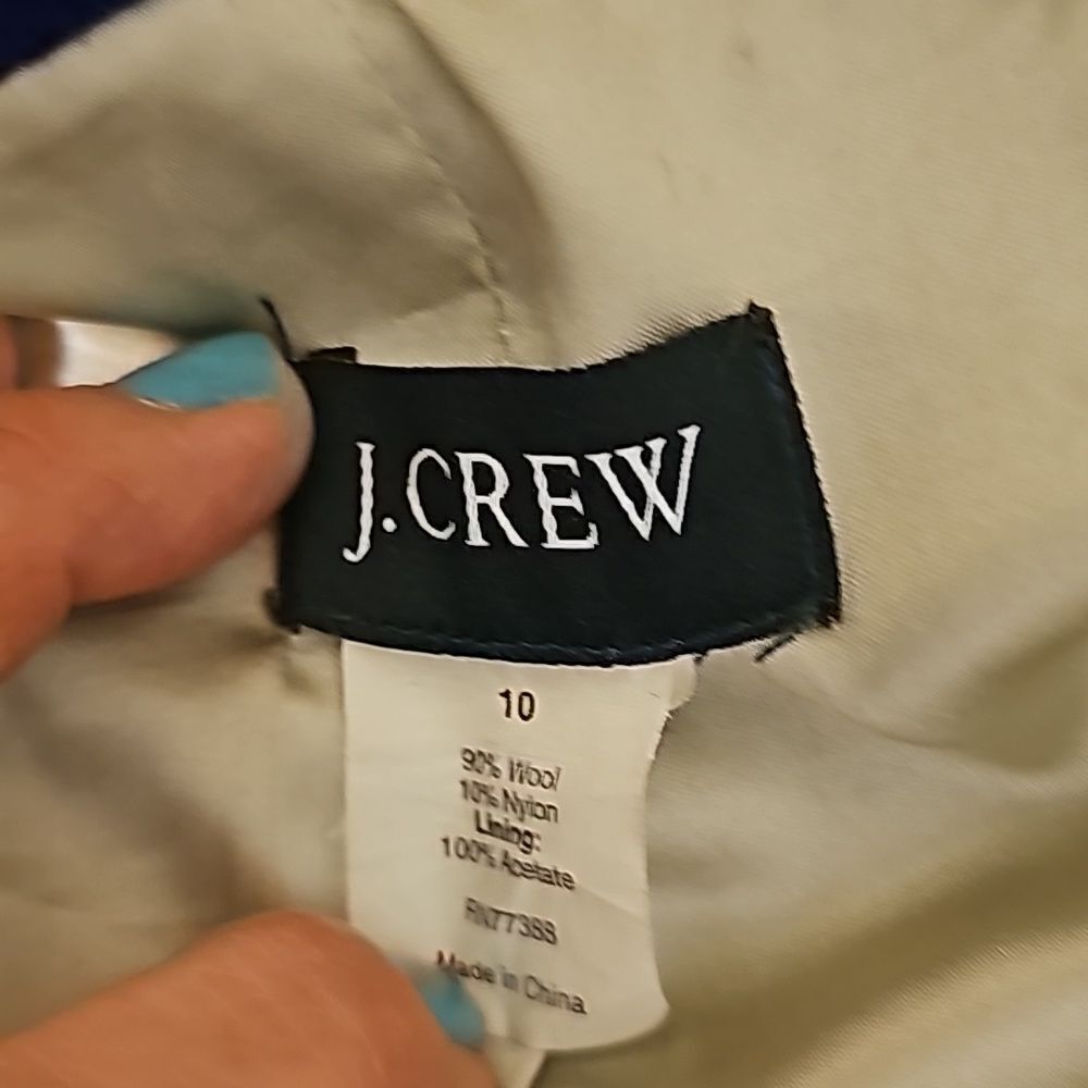 - J. Crew wool‎ blend coat size 10 - Picture 6 of 7